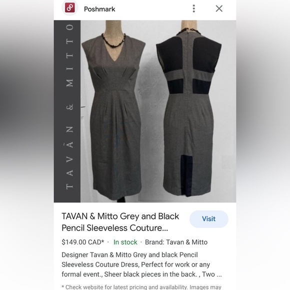 Tavan & Mitto sheath body contouring dark blue, sleeveless dress - Picture 11 of 17